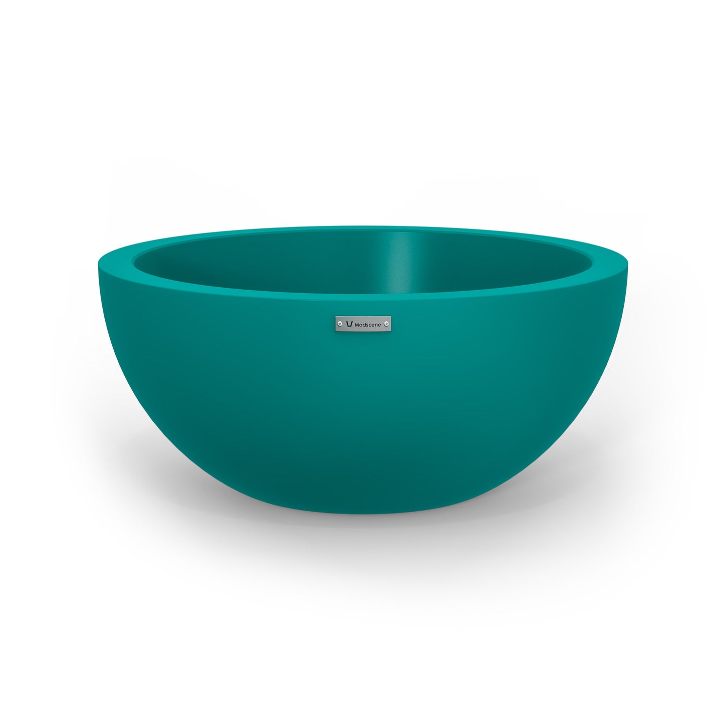 A medium Modscene planter bowl in teal. New Zealand made.