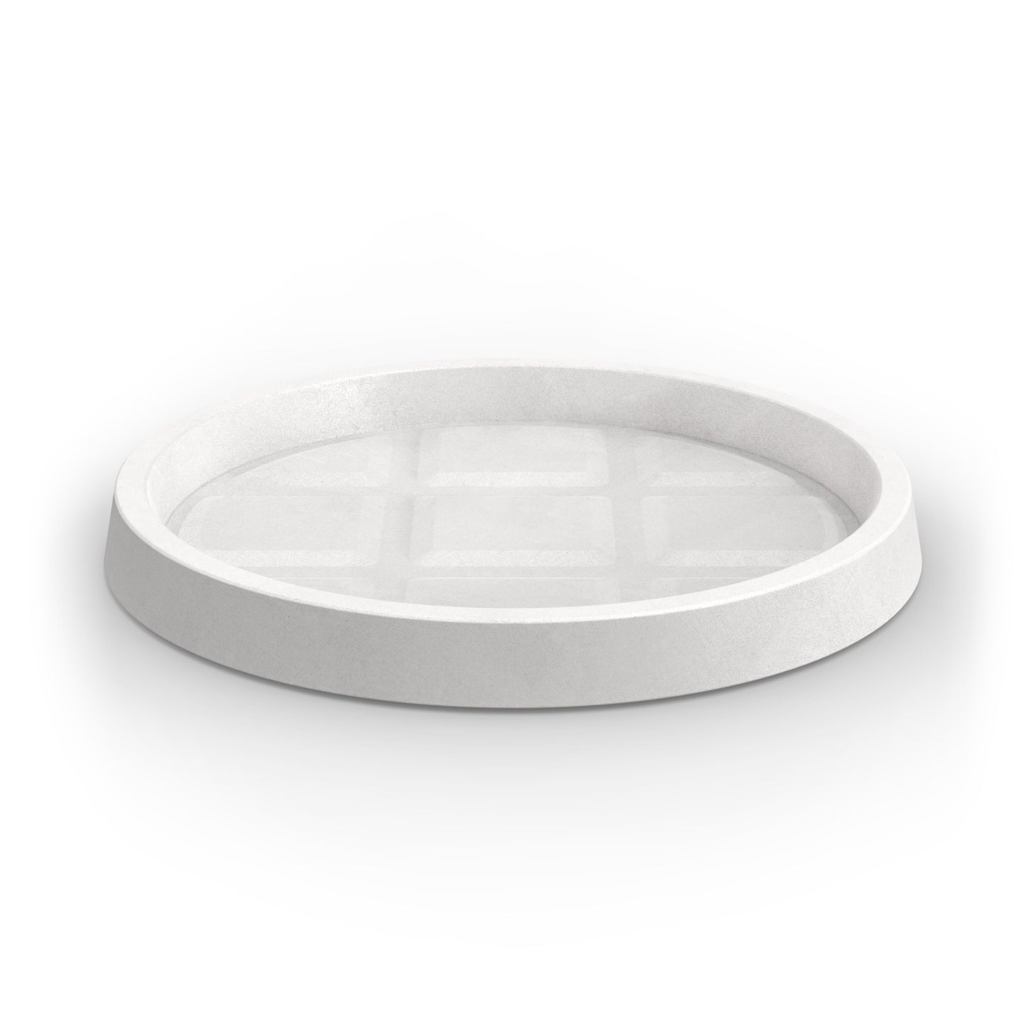 A white saucer for Modscene planters pots. New Zealand made.