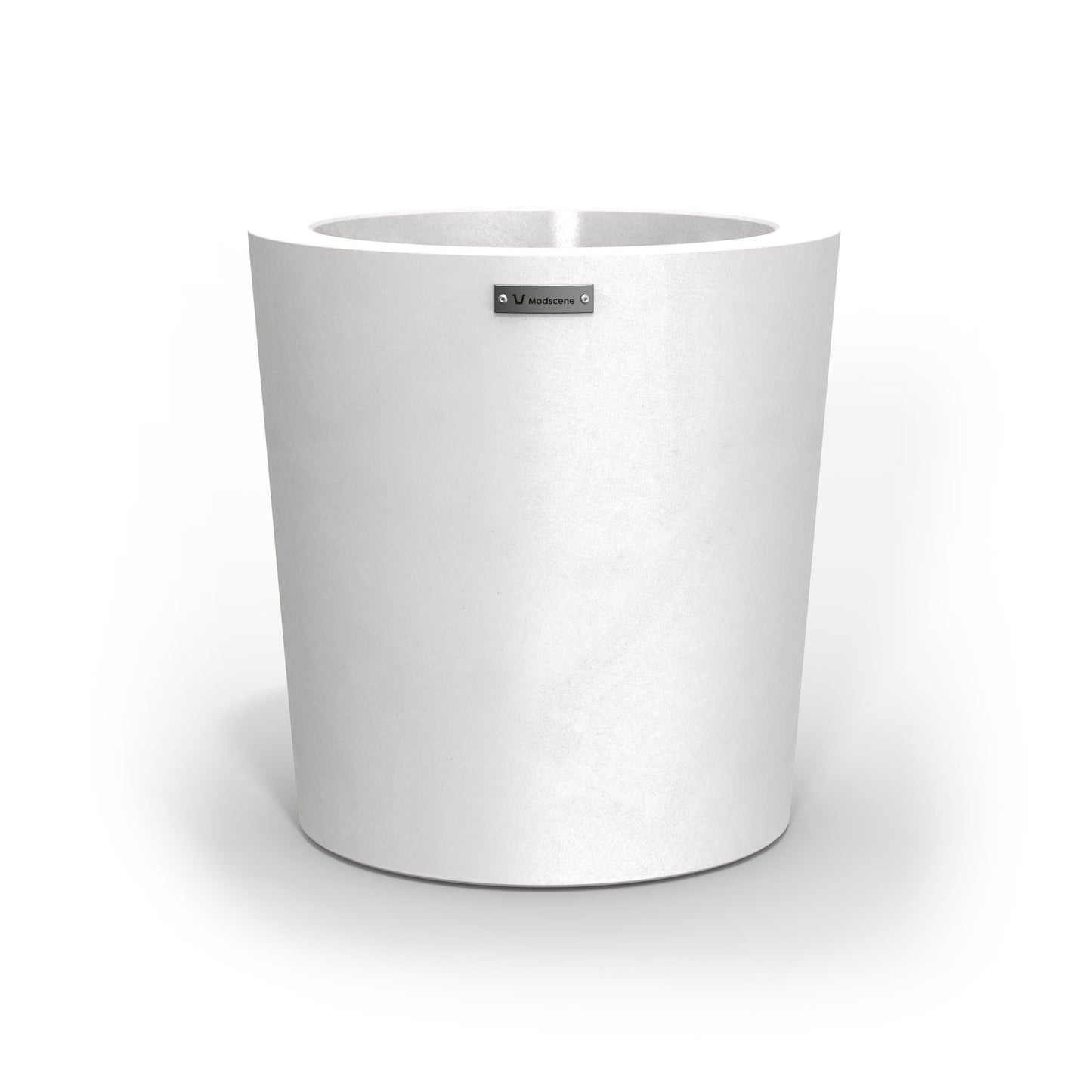 A small matte white planter pot made by Modscene New Zealand.