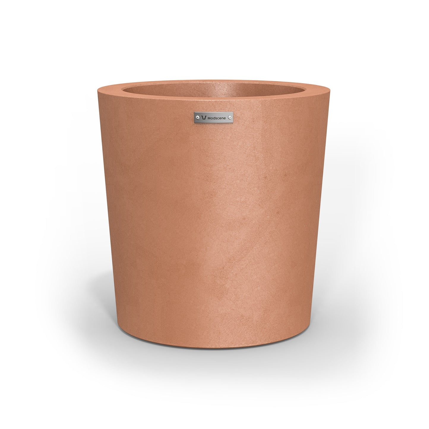 A small Modscene planter in a rustic terracotta colour.