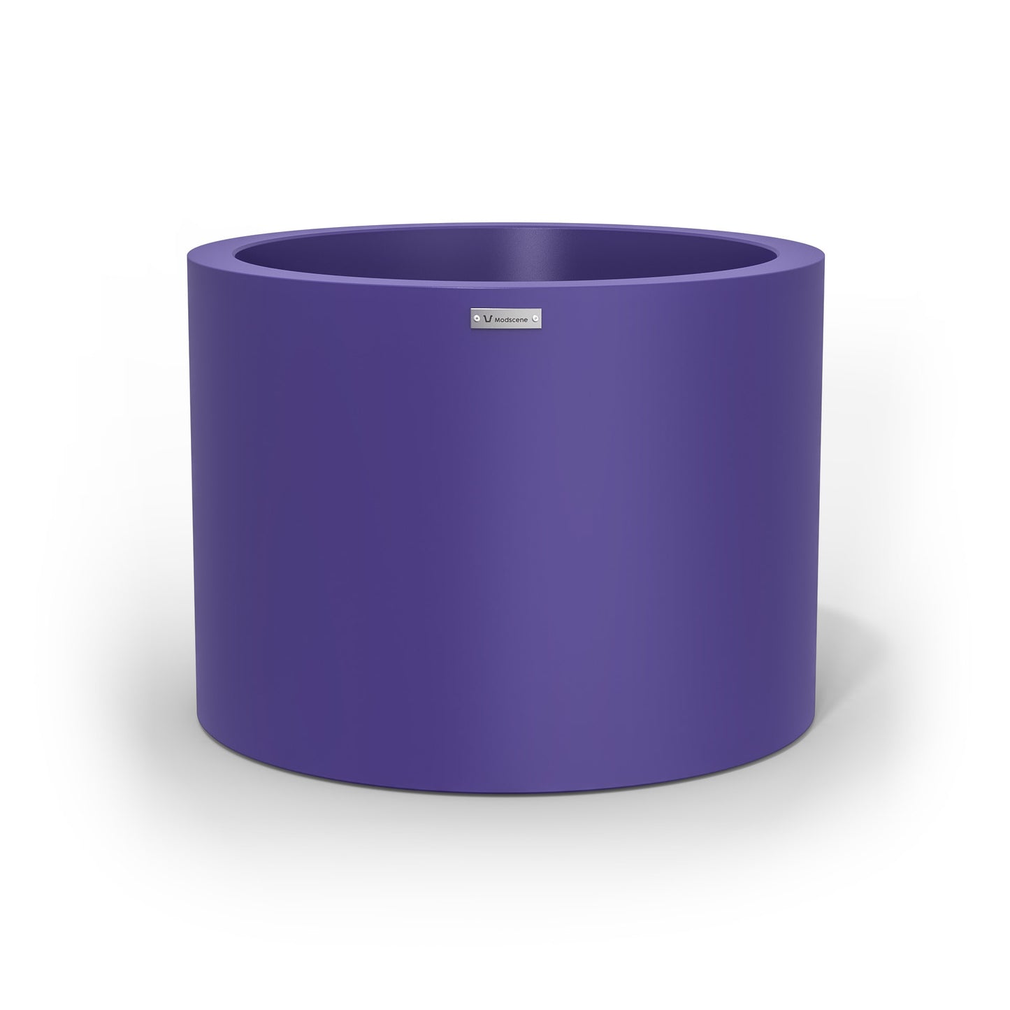 A cylinder shaped pot planter in purple made by Modscene NZ.