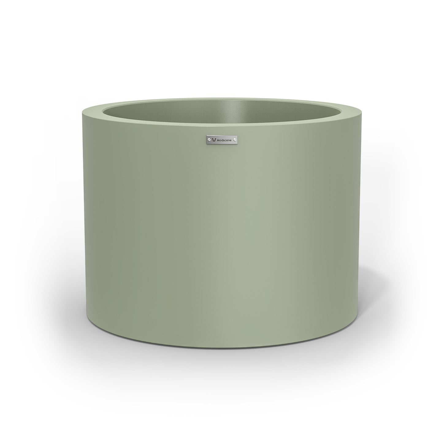 A cylinder shaped pot planter in pastel green made by Modscene NZ.
