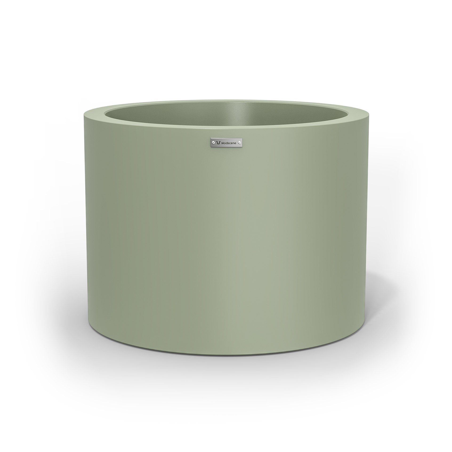 A cylinder shaped pot planter in pastel green made by Modscene NZ.