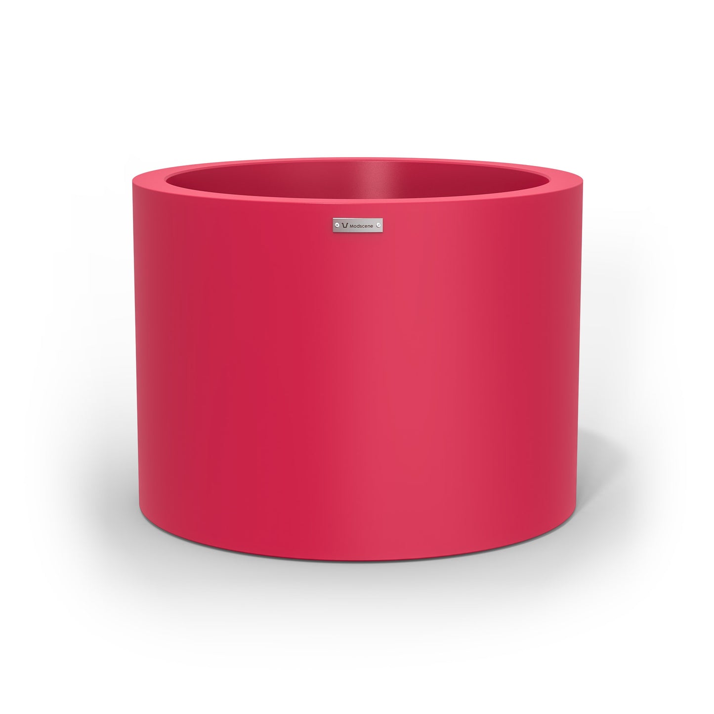 A cylinder shaped pot planter in pink made by Modscene NZ.