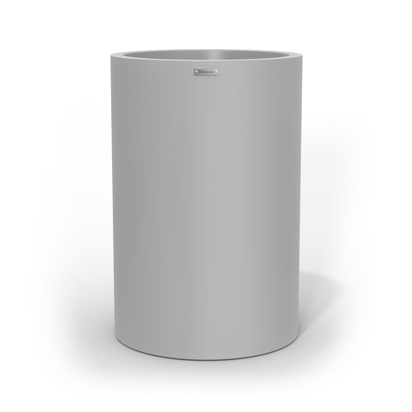 Large Modscene cylinder shaped planter pot in a light grey colour. NZ made.