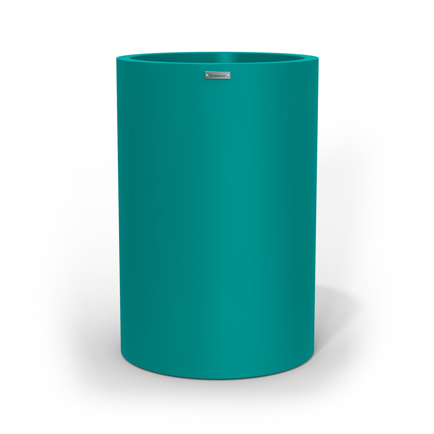 Large Modscene cylinder shaped planter pot in a teal colour. NZ made.