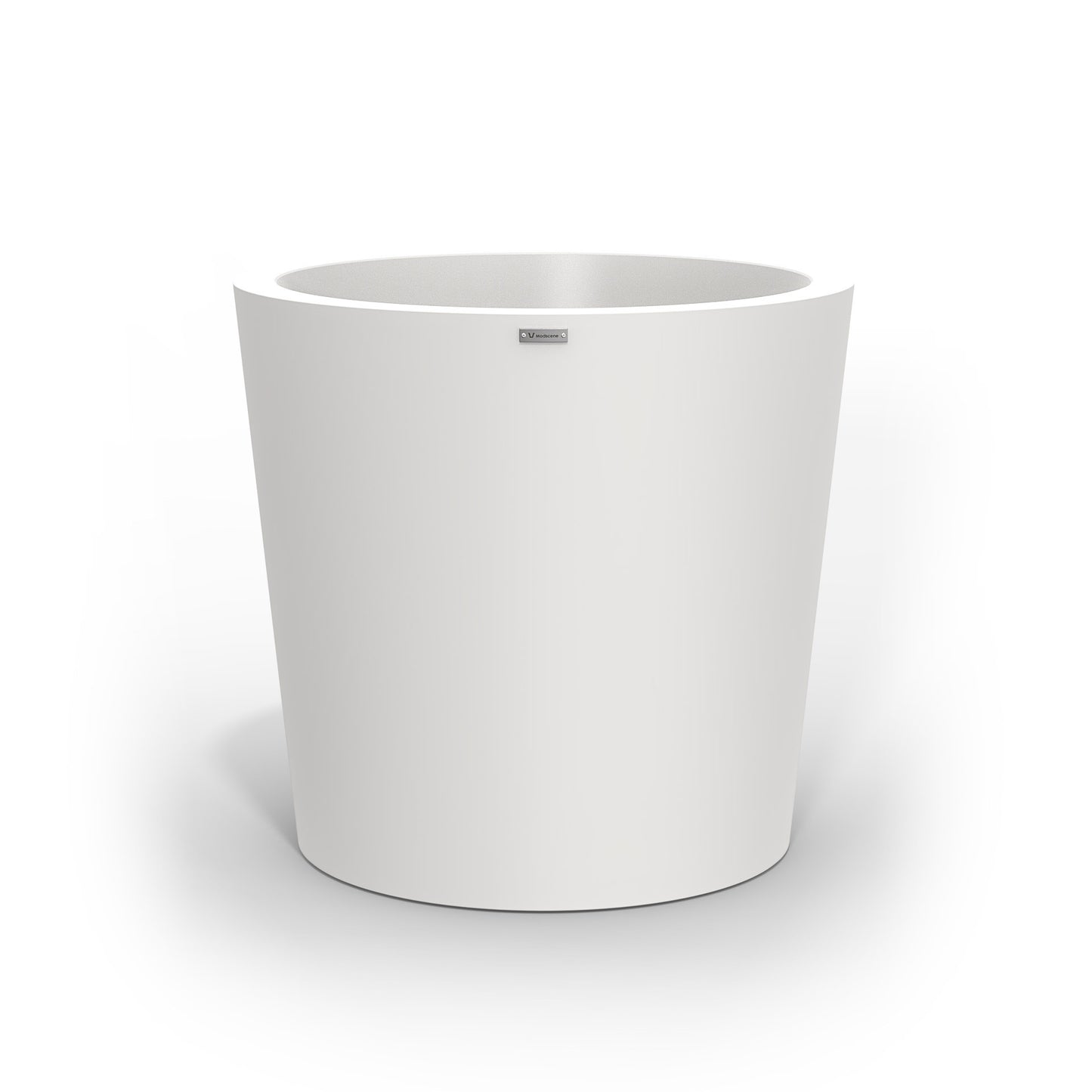 A large Modscene pot planter in white. NZ made.