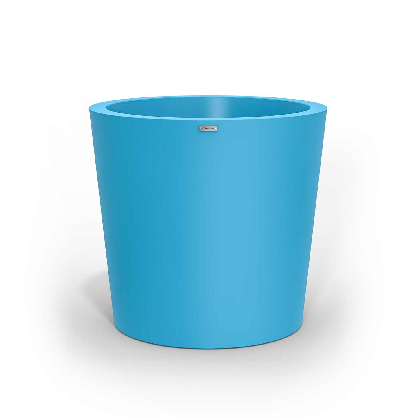A large blue pot planter made by Modscene New Zealand.