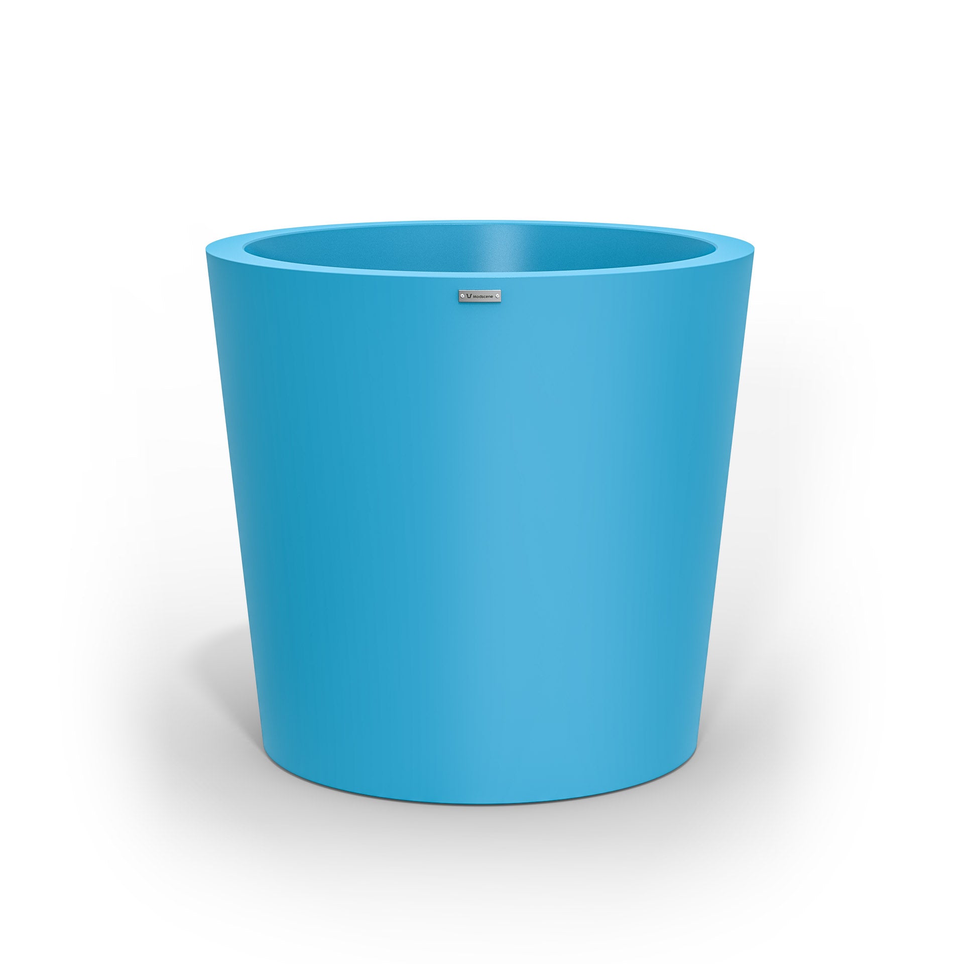 A large blue pot planter made by Modscene New Zealand.