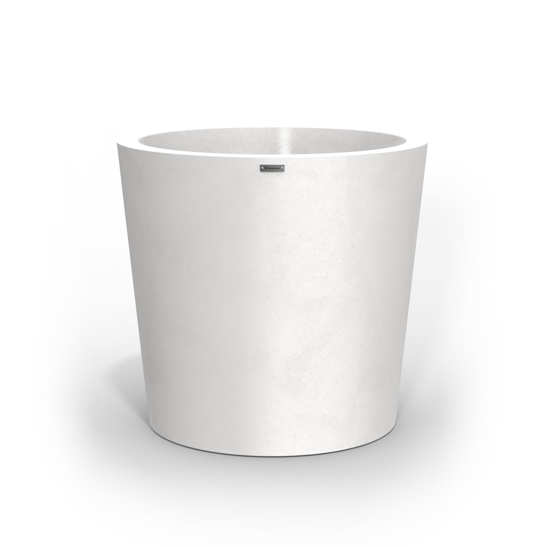 A large Modscene pot planter in matte white. NZ made.
