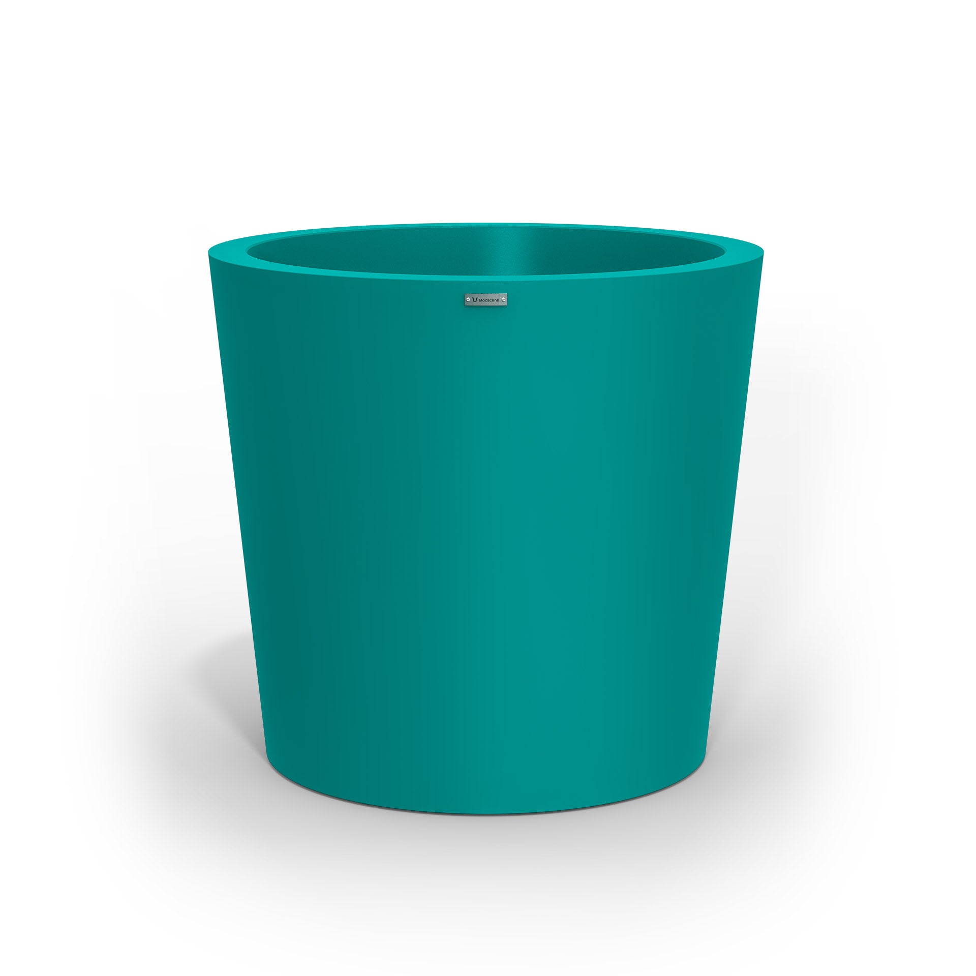 A large Modscene pot planter in teal.