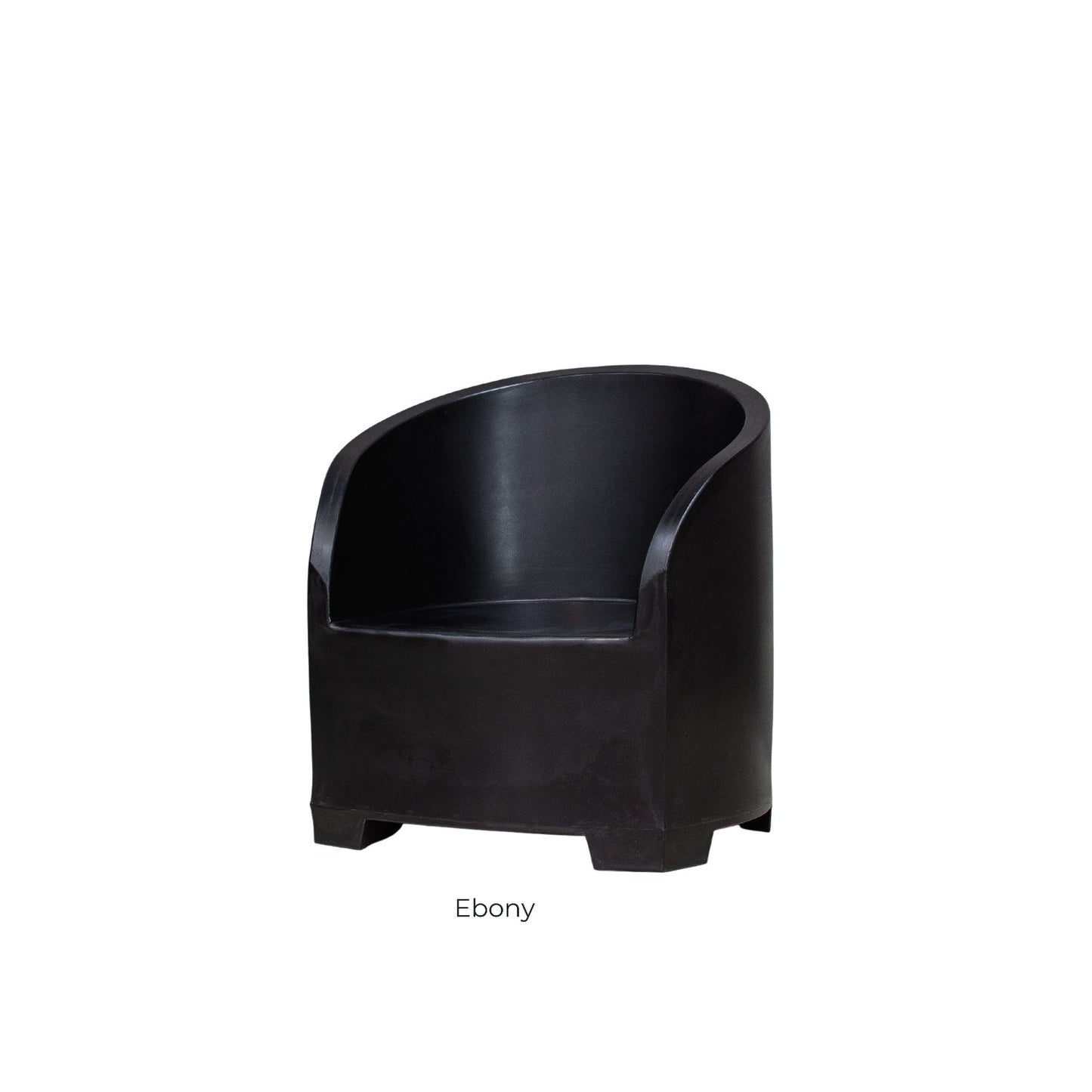 Black outdoor furniture.