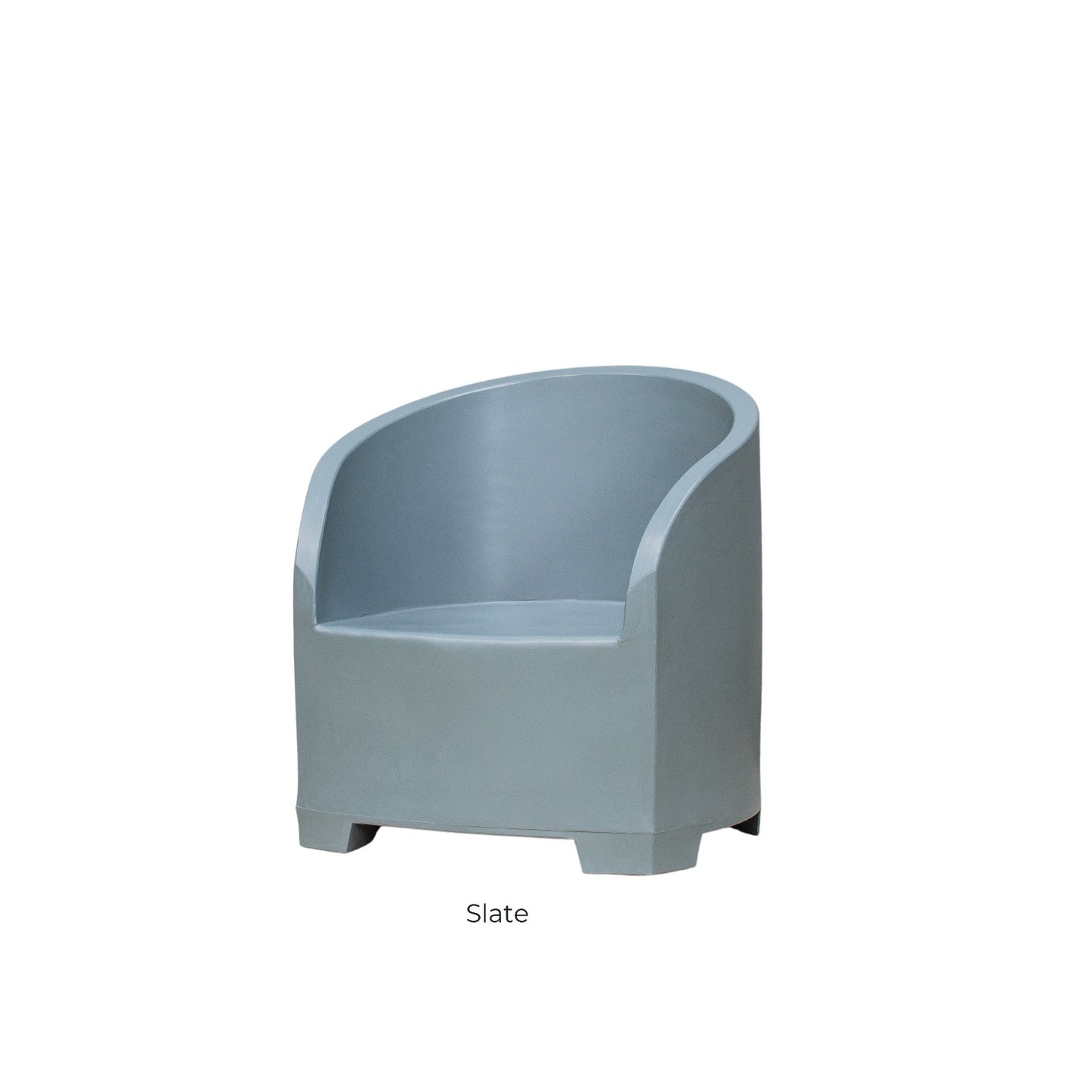 A light grey NZ made outdoor chair by Modscene.