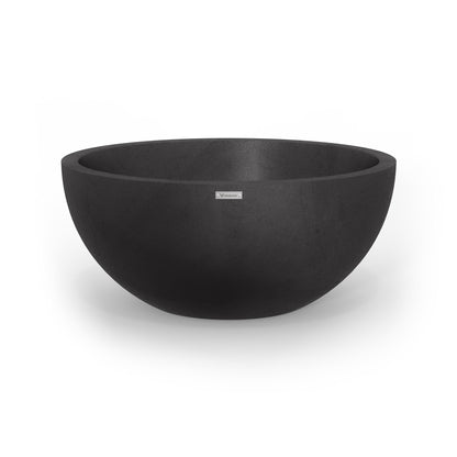 A large Modscene planter bowl in matte black.