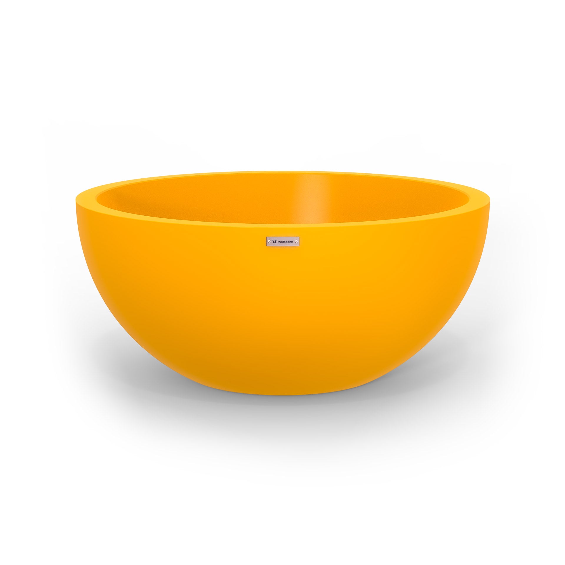 A large Modscene planter bowl in yellow. NZ made.