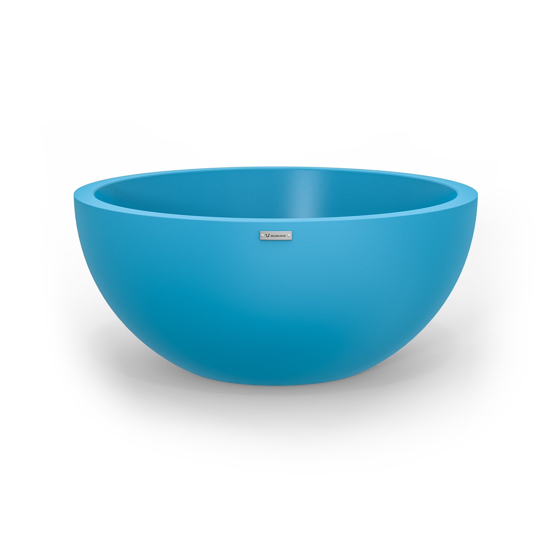 A large Modscene planter bowl in blue. New Zealand made.
