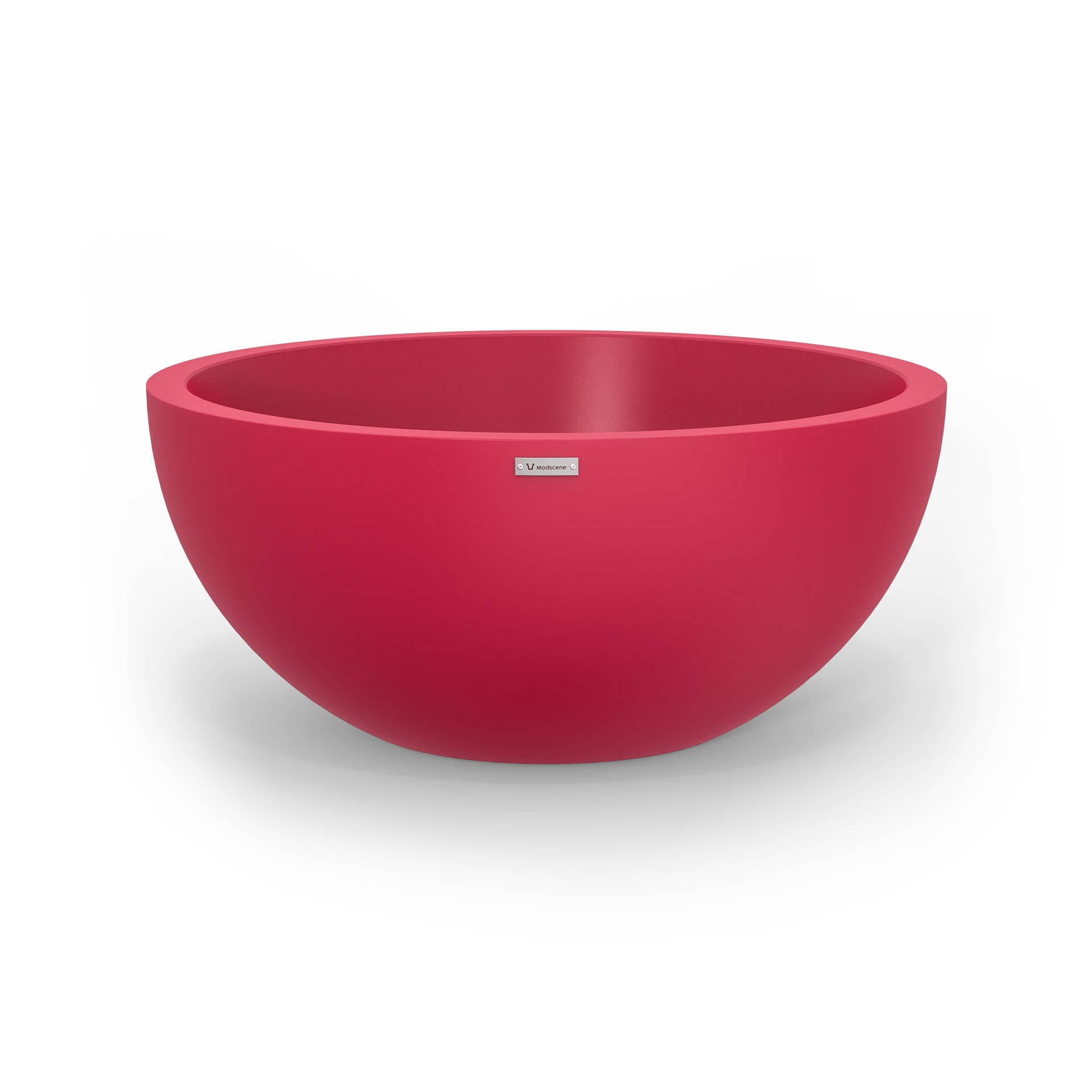 A large Modscene planter bowl in pink. NZ made.