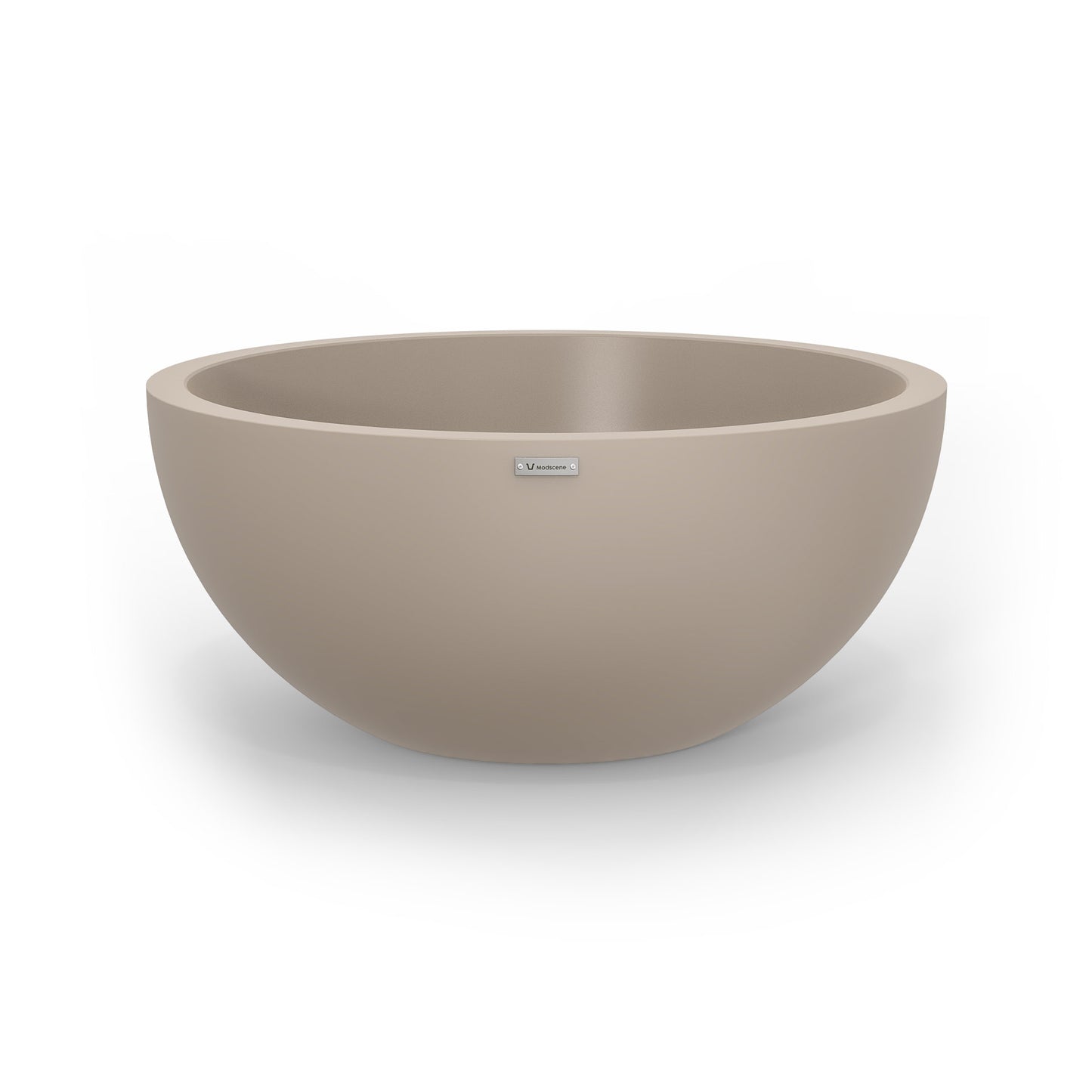A large Modscene planter bowl in a sand stone colour.