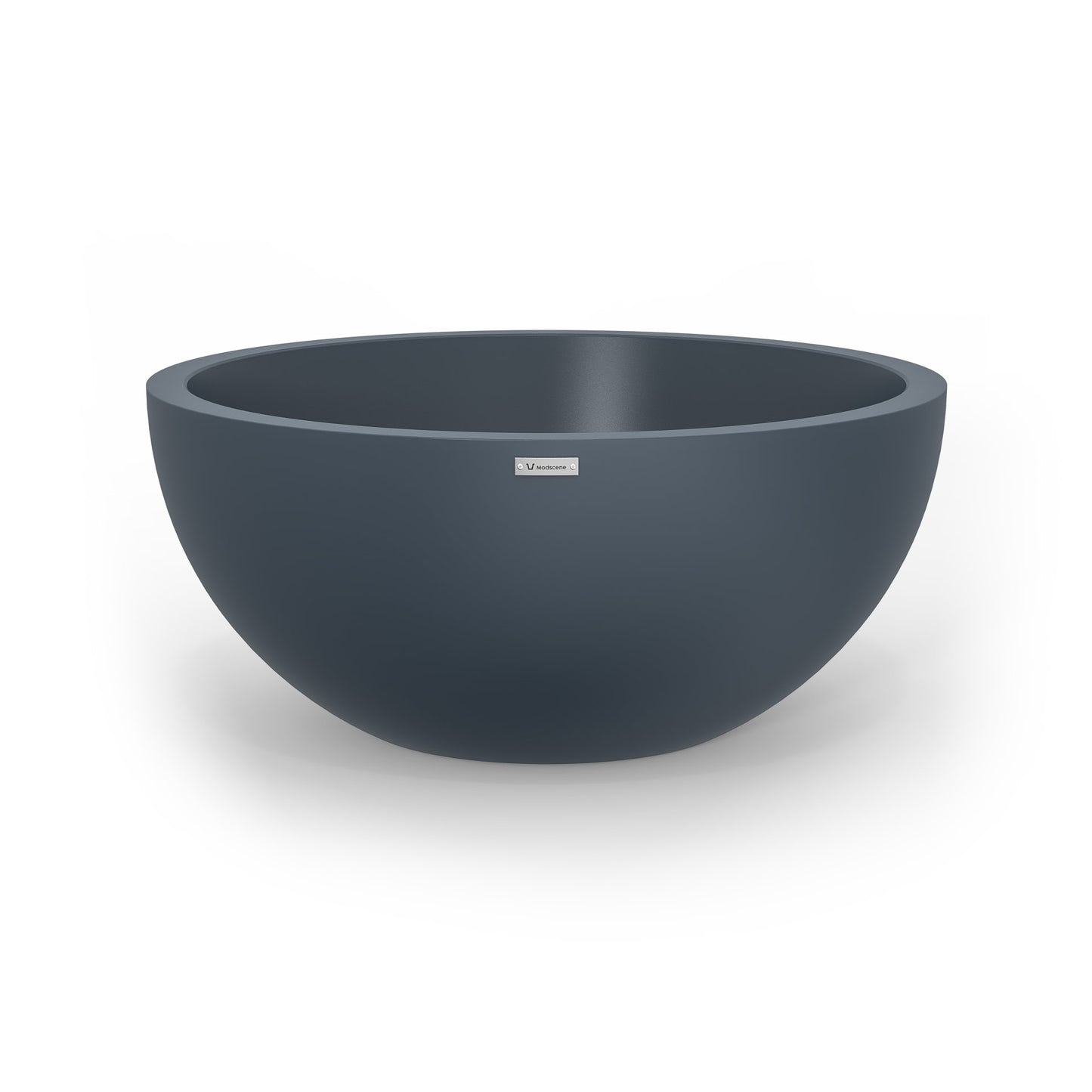 A Modscene planter bowl in a dark grey colour.