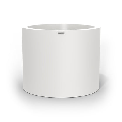 An extra large cylinder pot planter in white. Made by Modscene NZ.