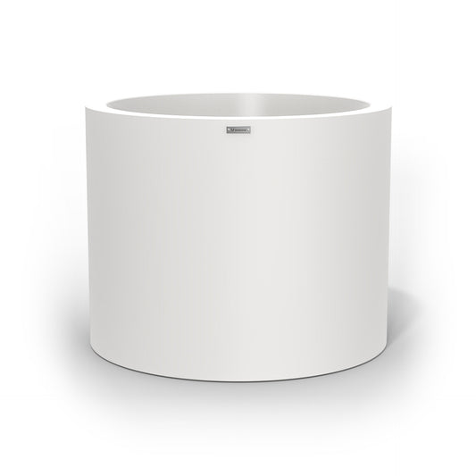 An extra large cylinder pot planter in white. Made by Modscene NZ.