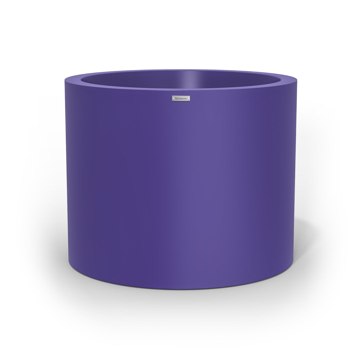 An extra large cylinder pot planter in purple. Made by Modscene New Zealand.