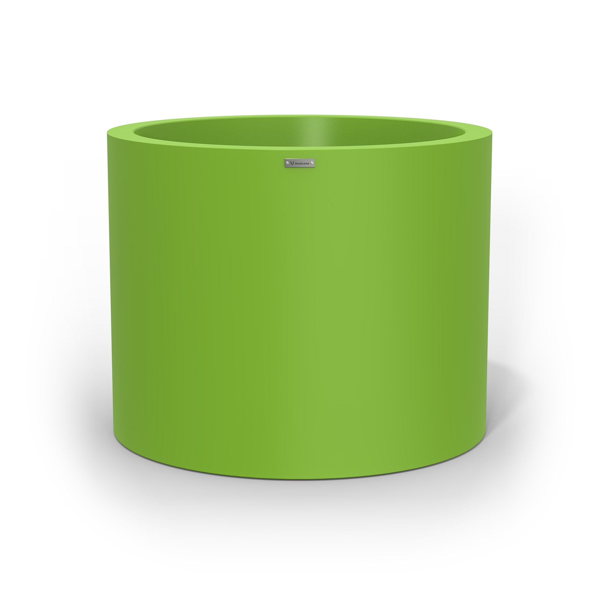 An extra large cylinder pot planter in green. Made by Modscene New Zealand.