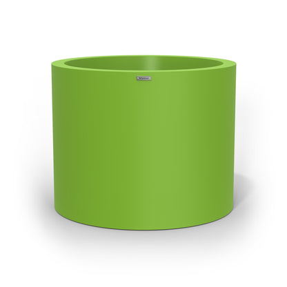An extra large cylinder pot planter in green. Made by Modscene New Zealand.
