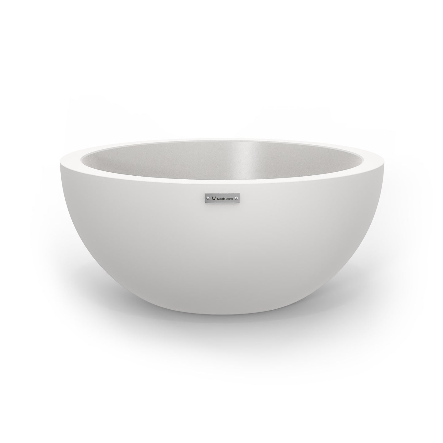 A medium Modscene planter bowl in white. New Zealand made.