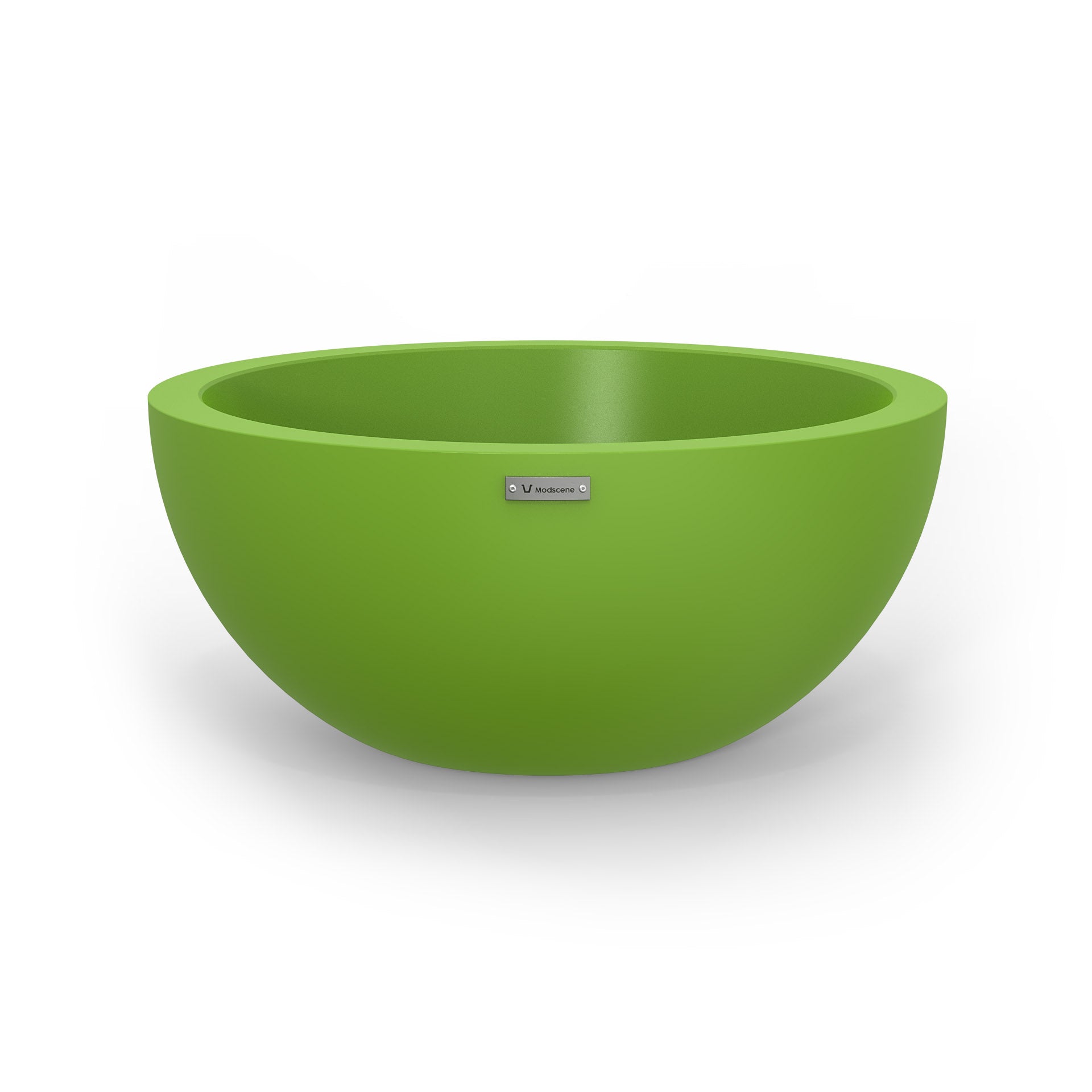 A medium Modscene planter bowl in green. New Zealand made.