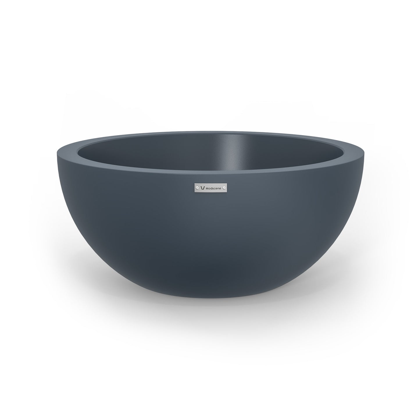 A medium Modscene planter bowl in a dark grey. NZ made.