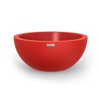 A medium sized planter bowl in a red colour. NZ made.