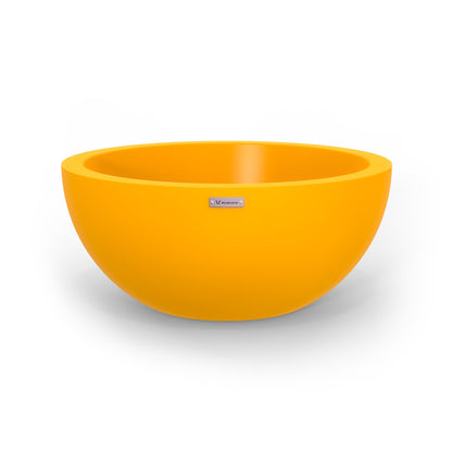 A medium Modscene planter bowl in yellow. NZ made.