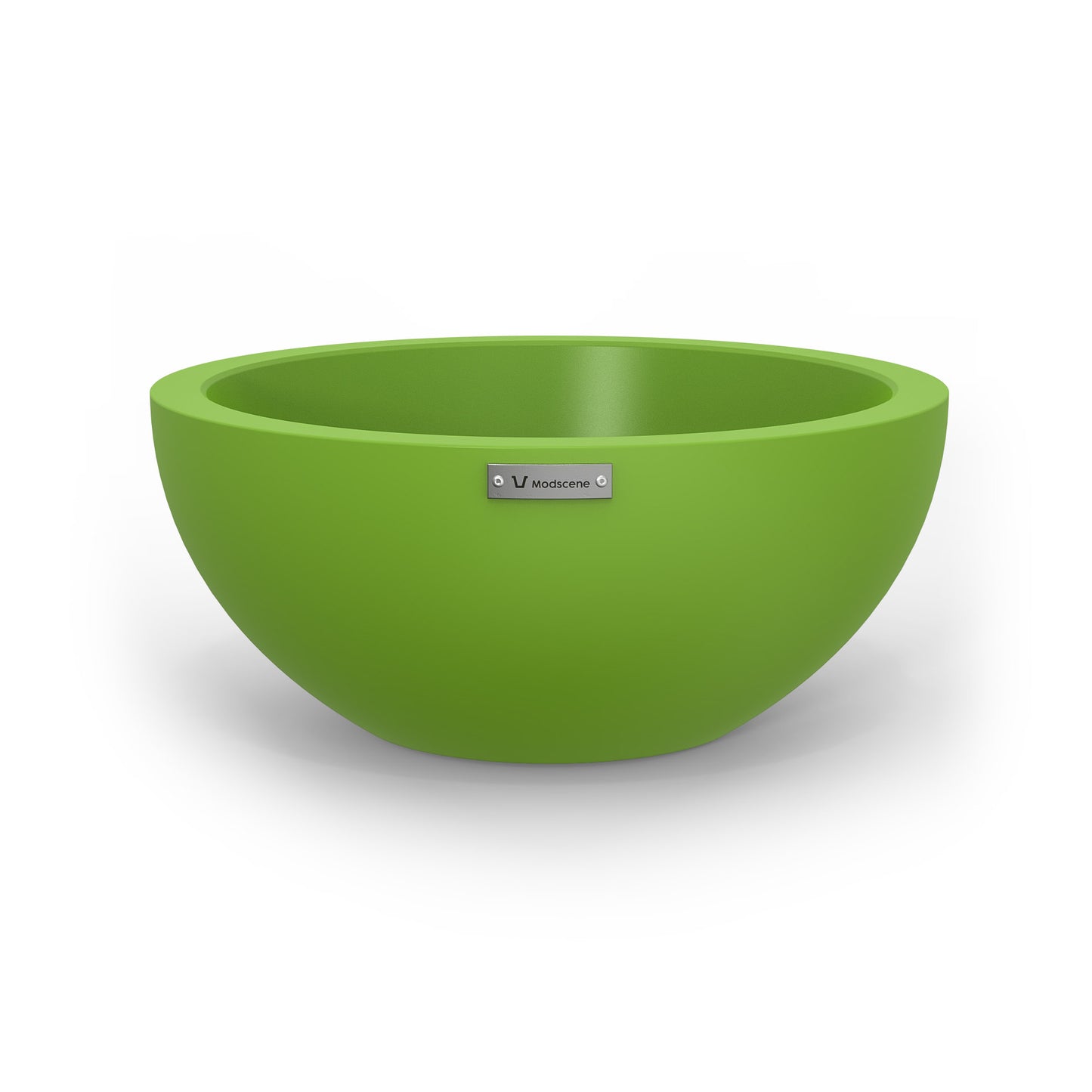 A small Modscene planter bowl in green. New Zealand made.