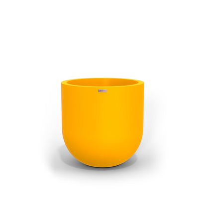 A large modern style planter by Modscene in a yellow colour. New Zealand made plant pots.