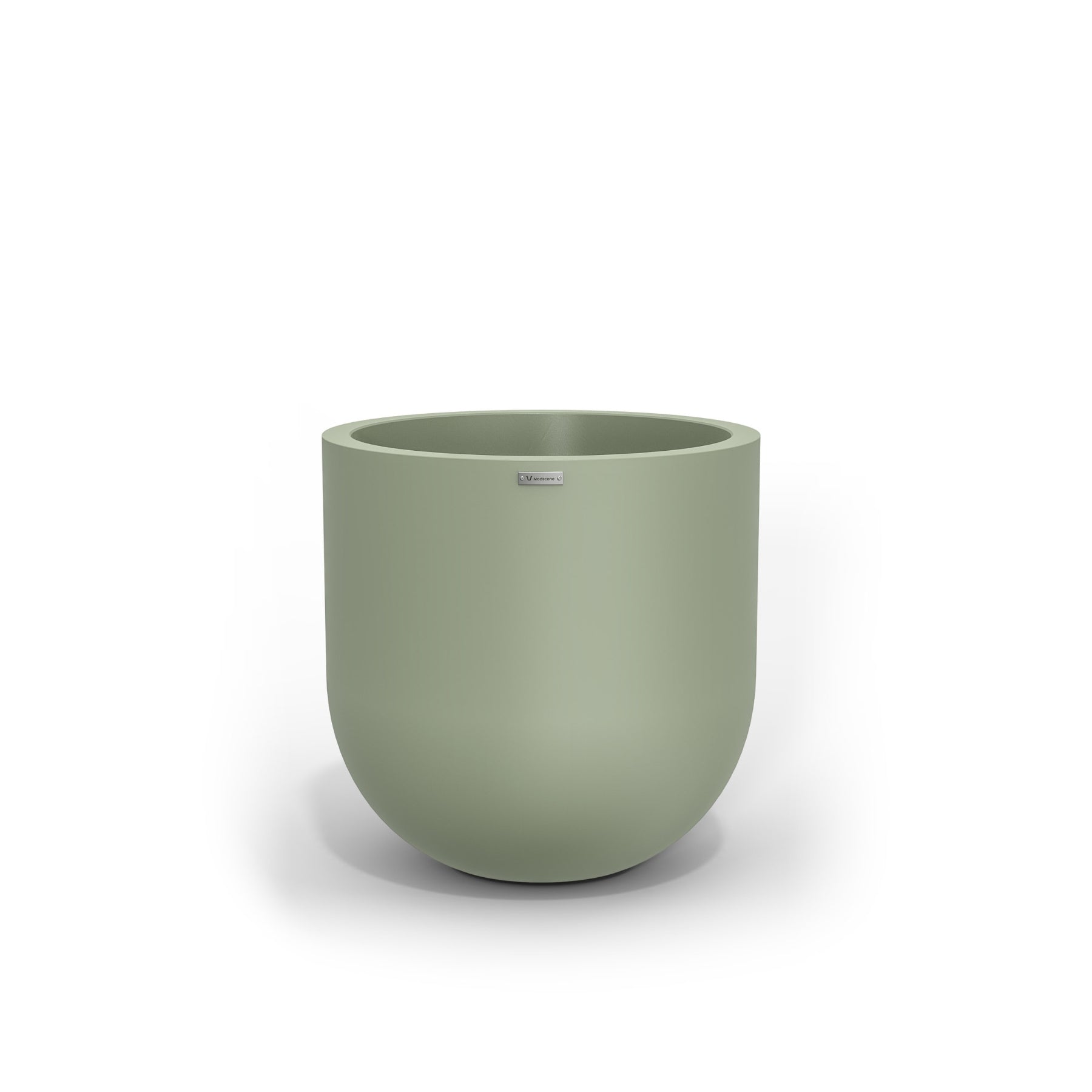 A modern style planter by Modscene in a light green colour. NZ made plant pots.