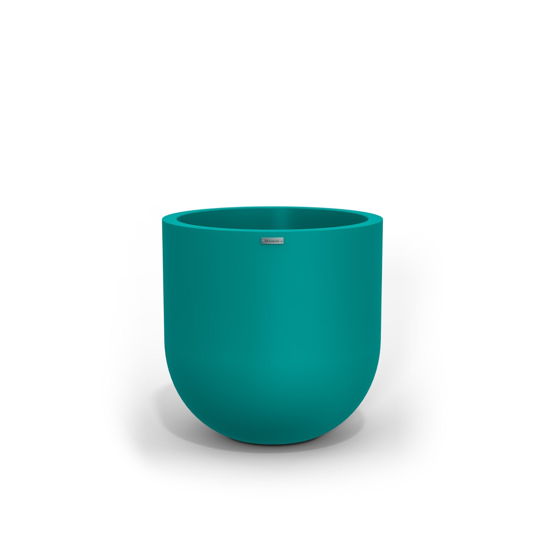 A large modern planter in a Teal colour. New Zealand made plant pots.