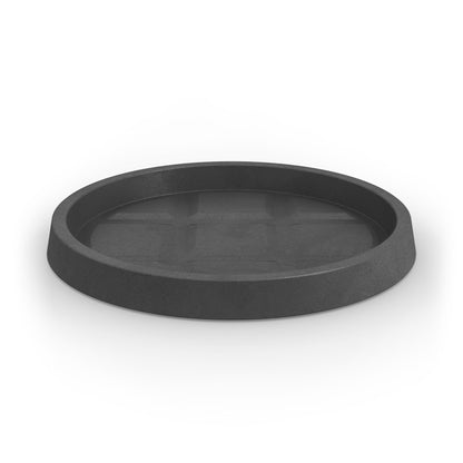 A large saucer for Modscene planters pots in a dark grey colour.