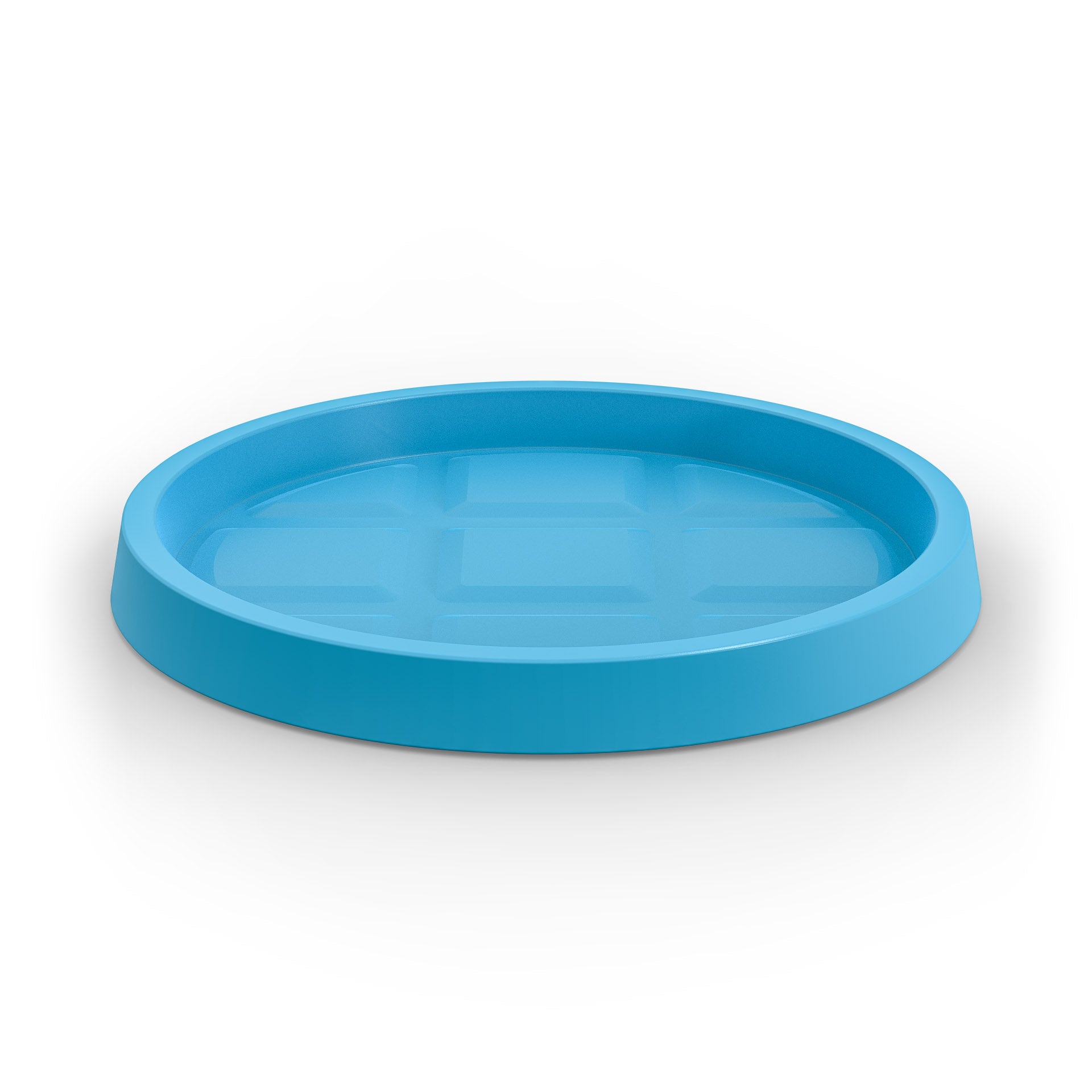 A large saucer for Modscene planters pots in a blue colour. NZ made.