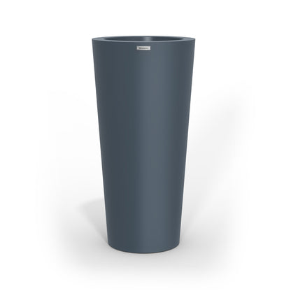 A tall Modscene planter pot in storm blue colour. Made in New Zealand.