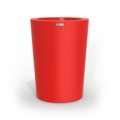A modern style planter pot in red. Made by Modscene New Zealand.