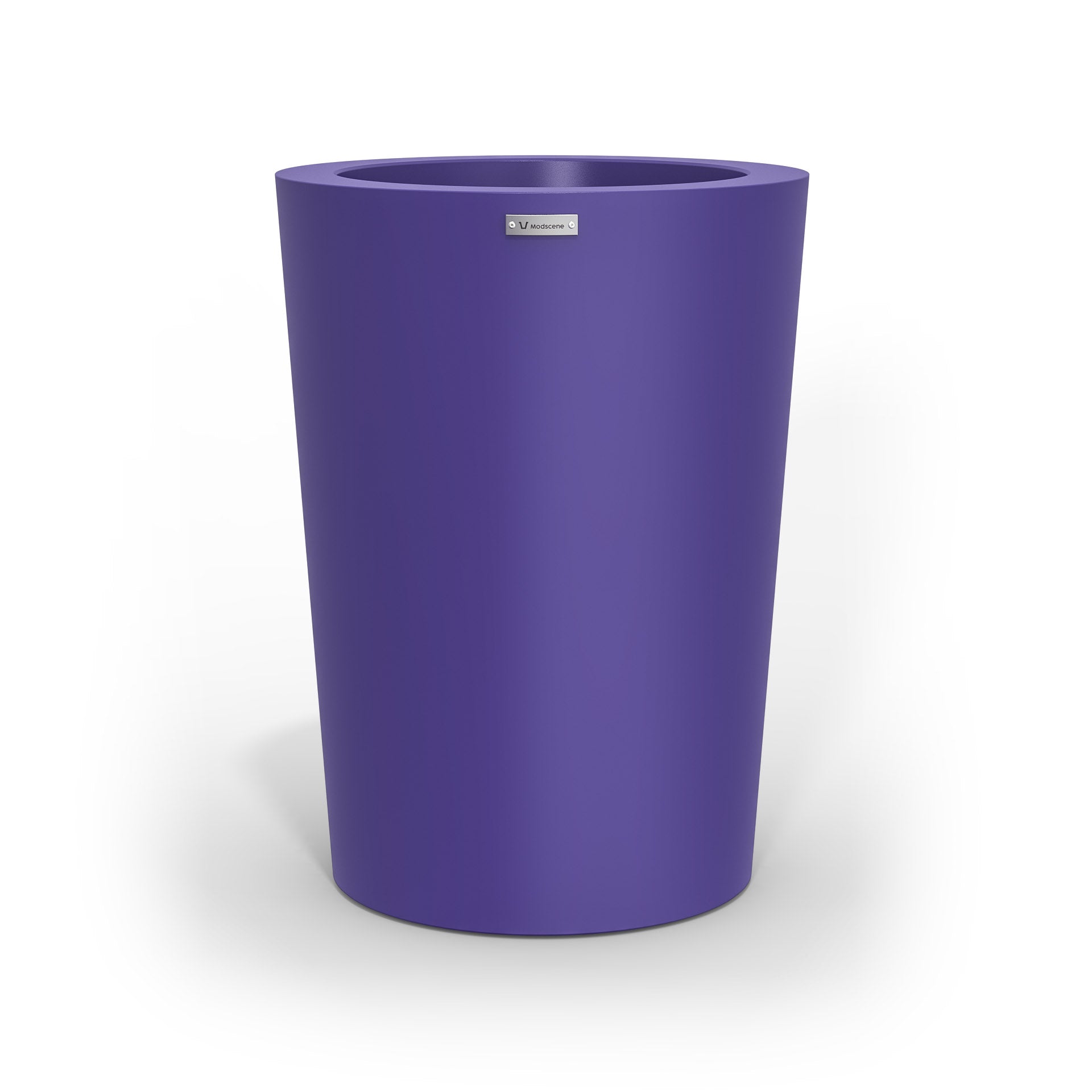 A modern style planter pot in purple. Made by Modscene NZ.