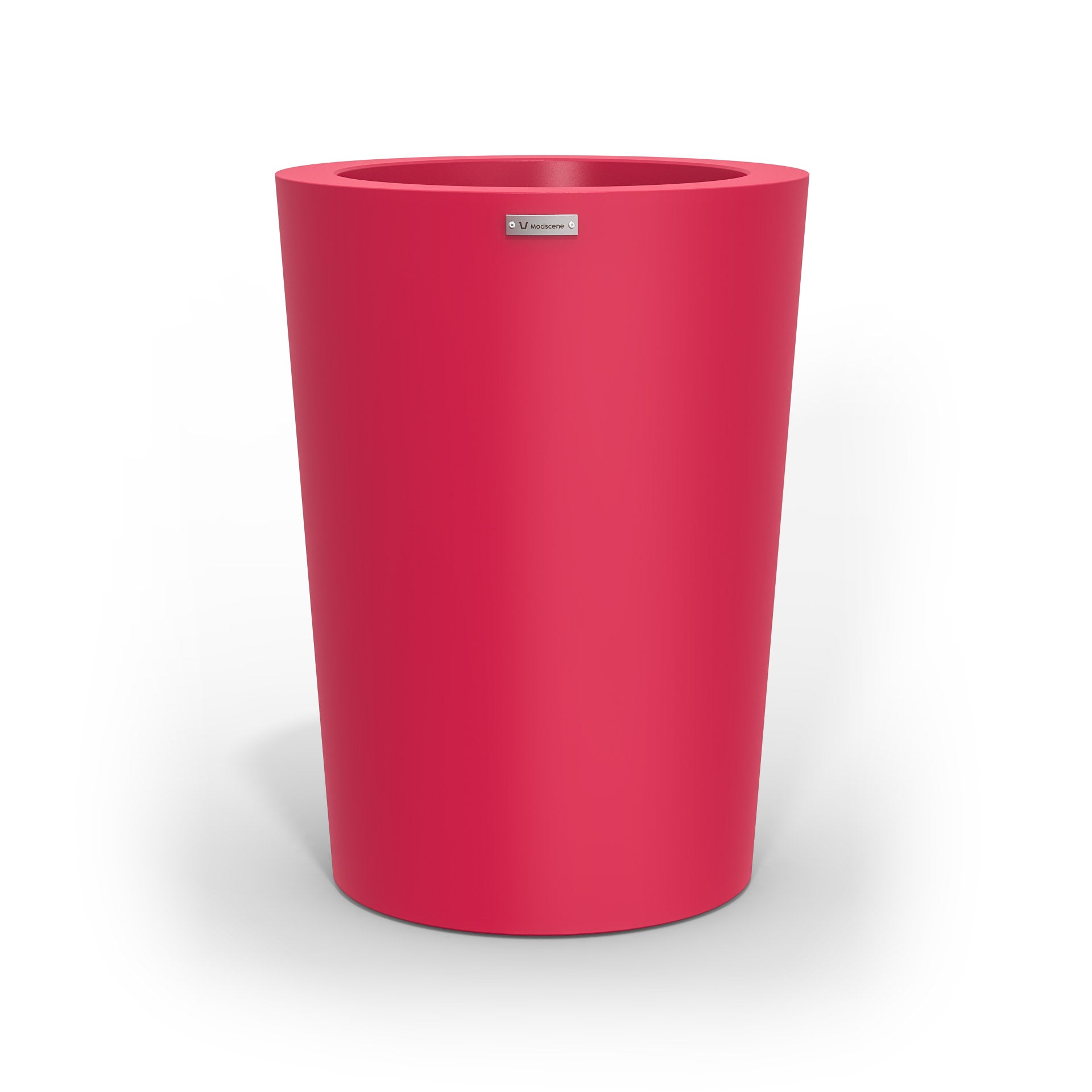 A modern style planter pot in pink. Made by Modscene NZ.