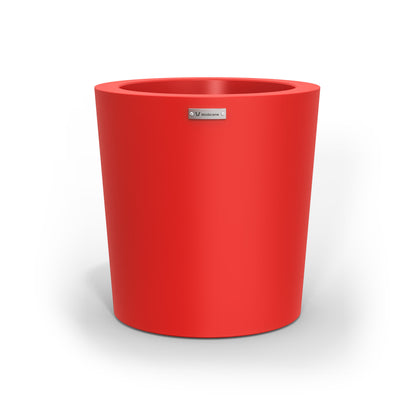 A modern style planter pot in red made by Modscene NZ.