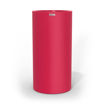 A tall cylinder planter pot in pink made by Modscene NZ.