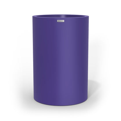 A tall purple cylinder shaped planter pot by Modscene New Zealand.