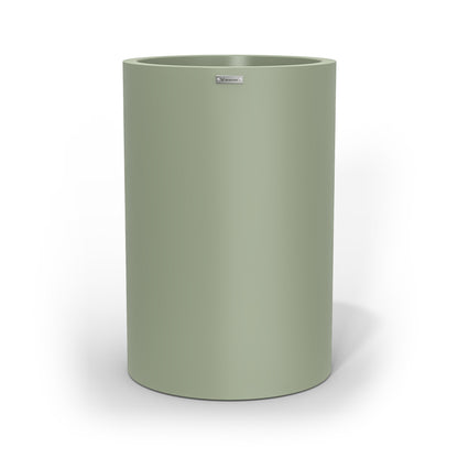 Large Modscene cylinder shaped planter pot in a moss green colour. NZ made.