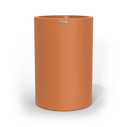Large Modscene cylinder shaped planter pot in a terracotta colour. NZ made.