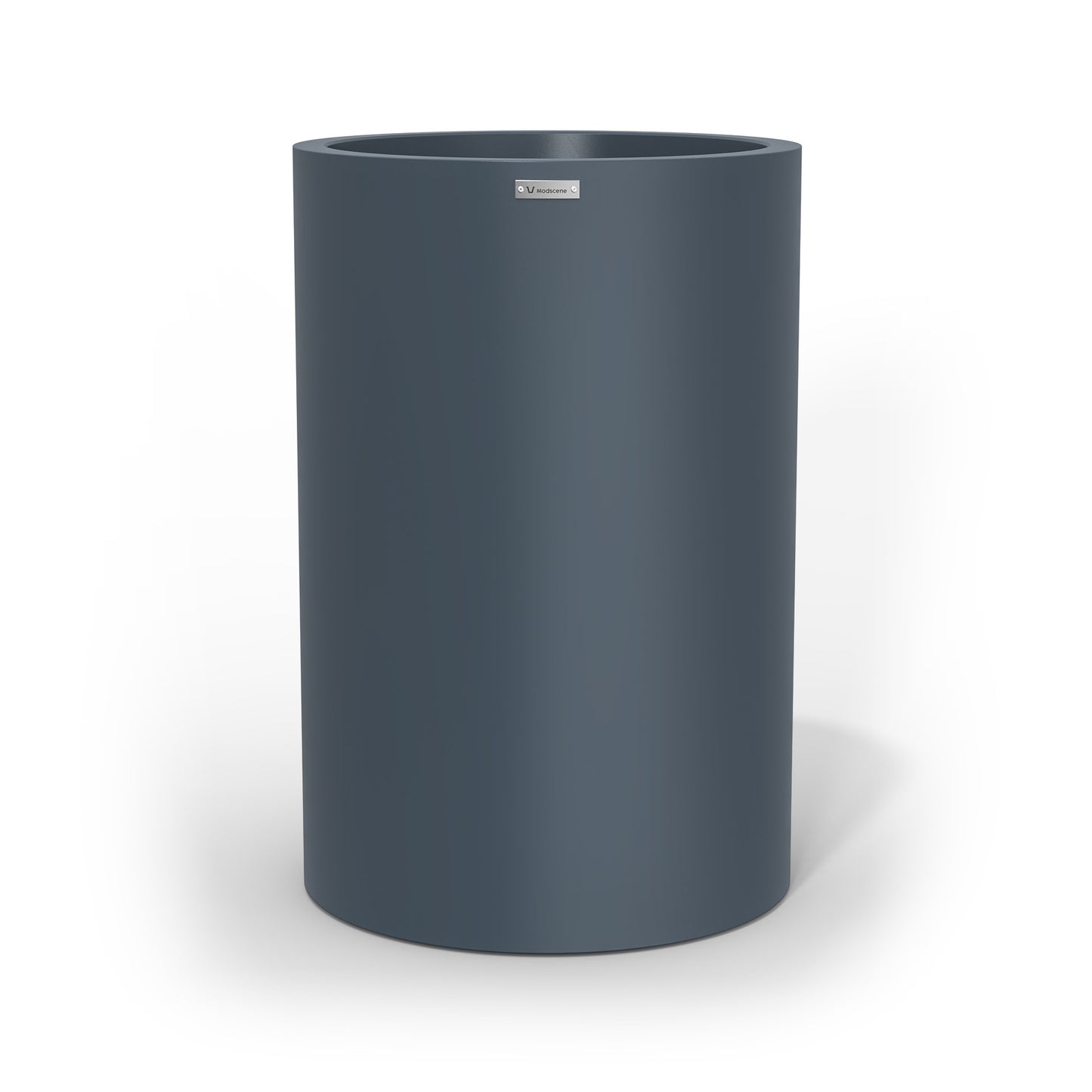 Large Modscene cylinder shaped planter pot in a dark grey colour. New Zealand made.