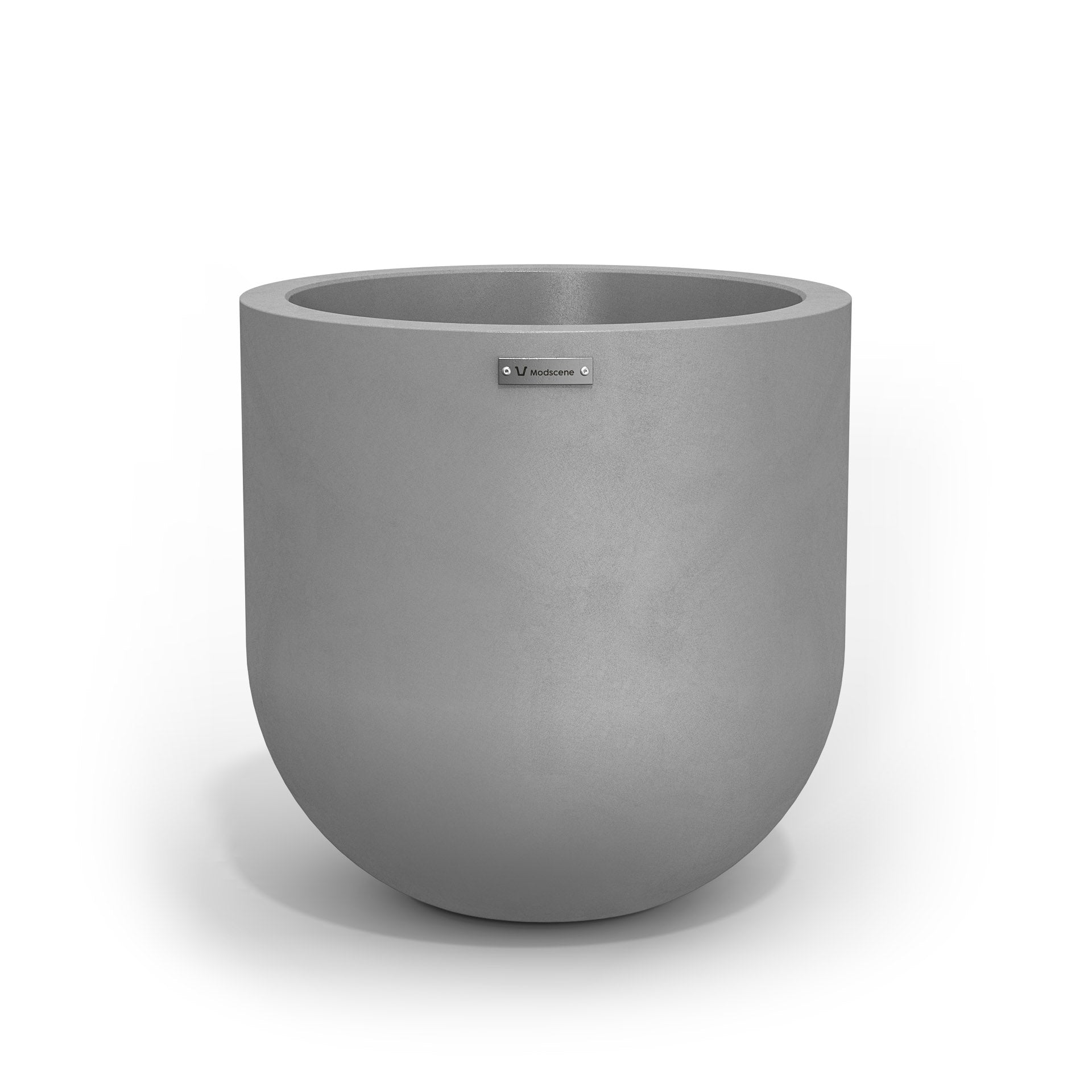 Medium Modscene planter pot in a light grey colour with a concrete finish.